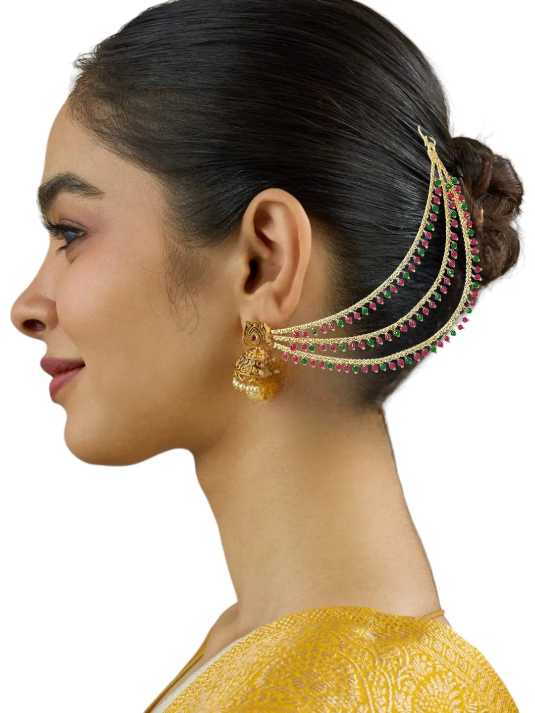 Gold-Plated Artificial MultiColor Beaded