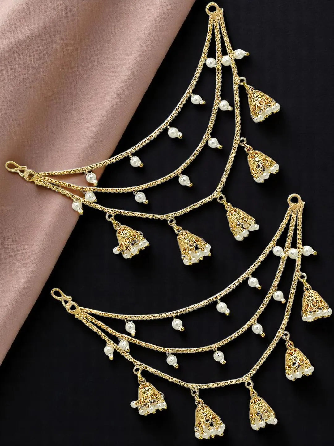 Gold Plated with Beads and Jhumka