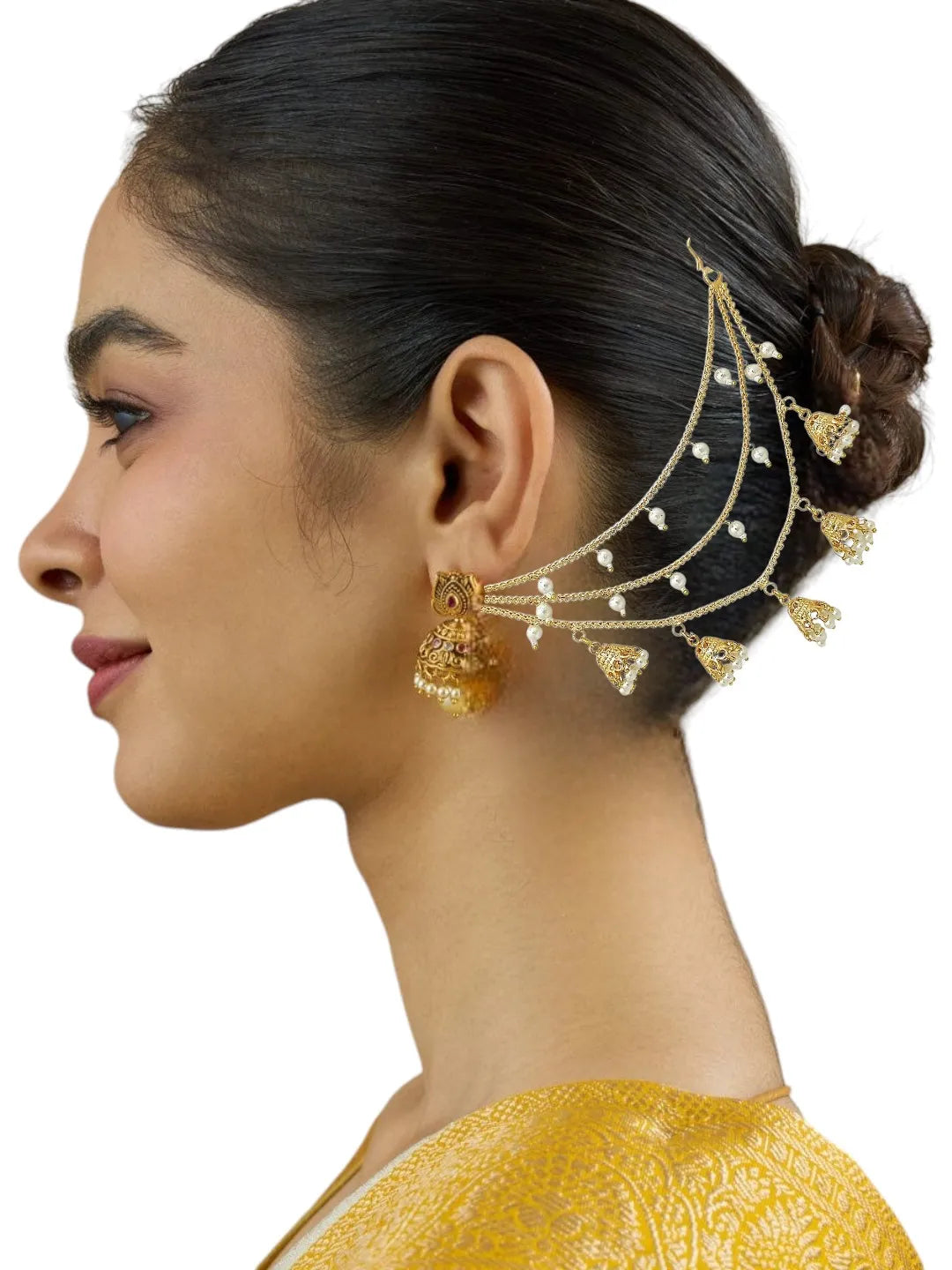 Gold Plated with Beads and Jhumka