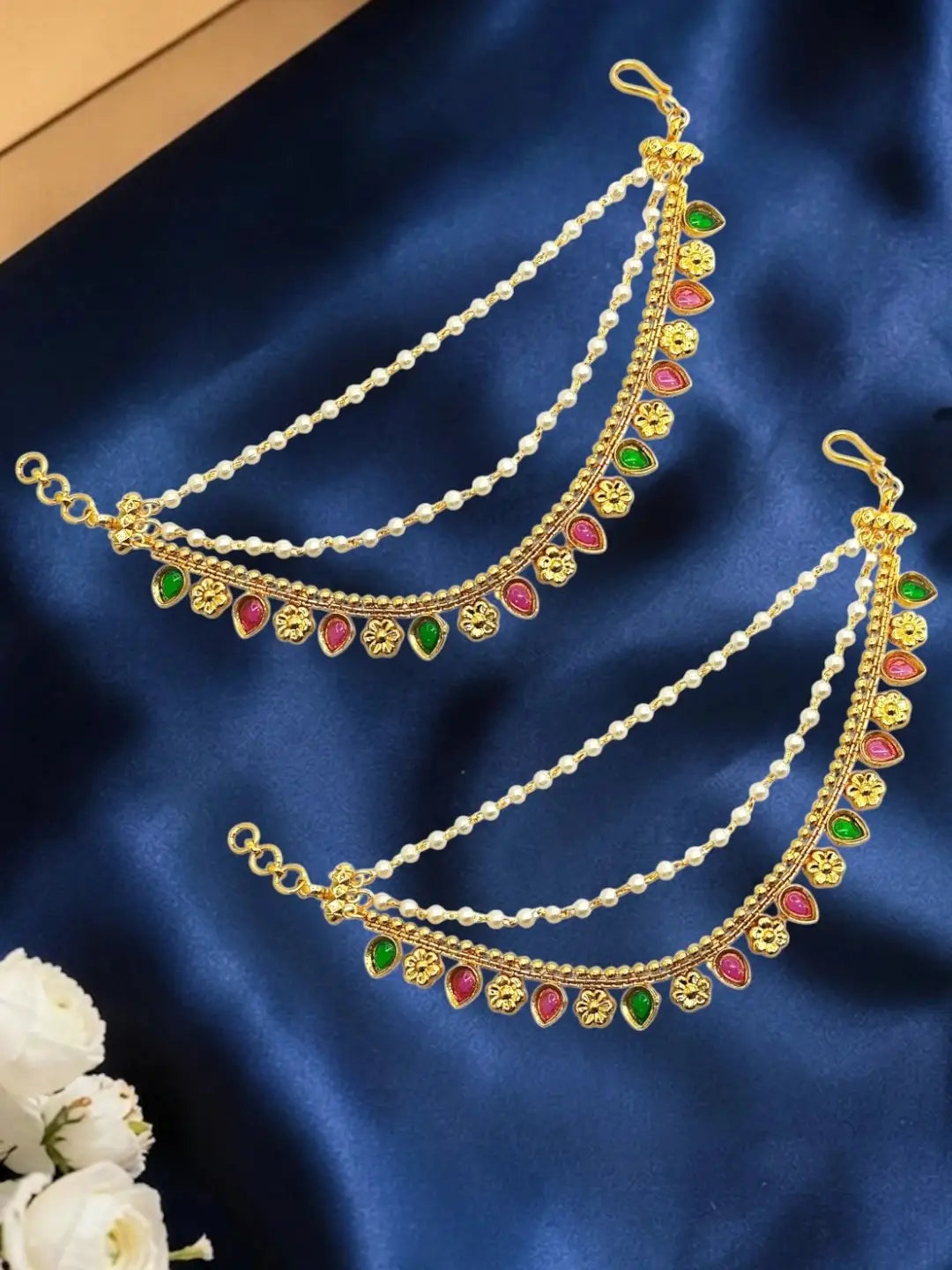 Gold Plated Fauna Layered Ear Chain