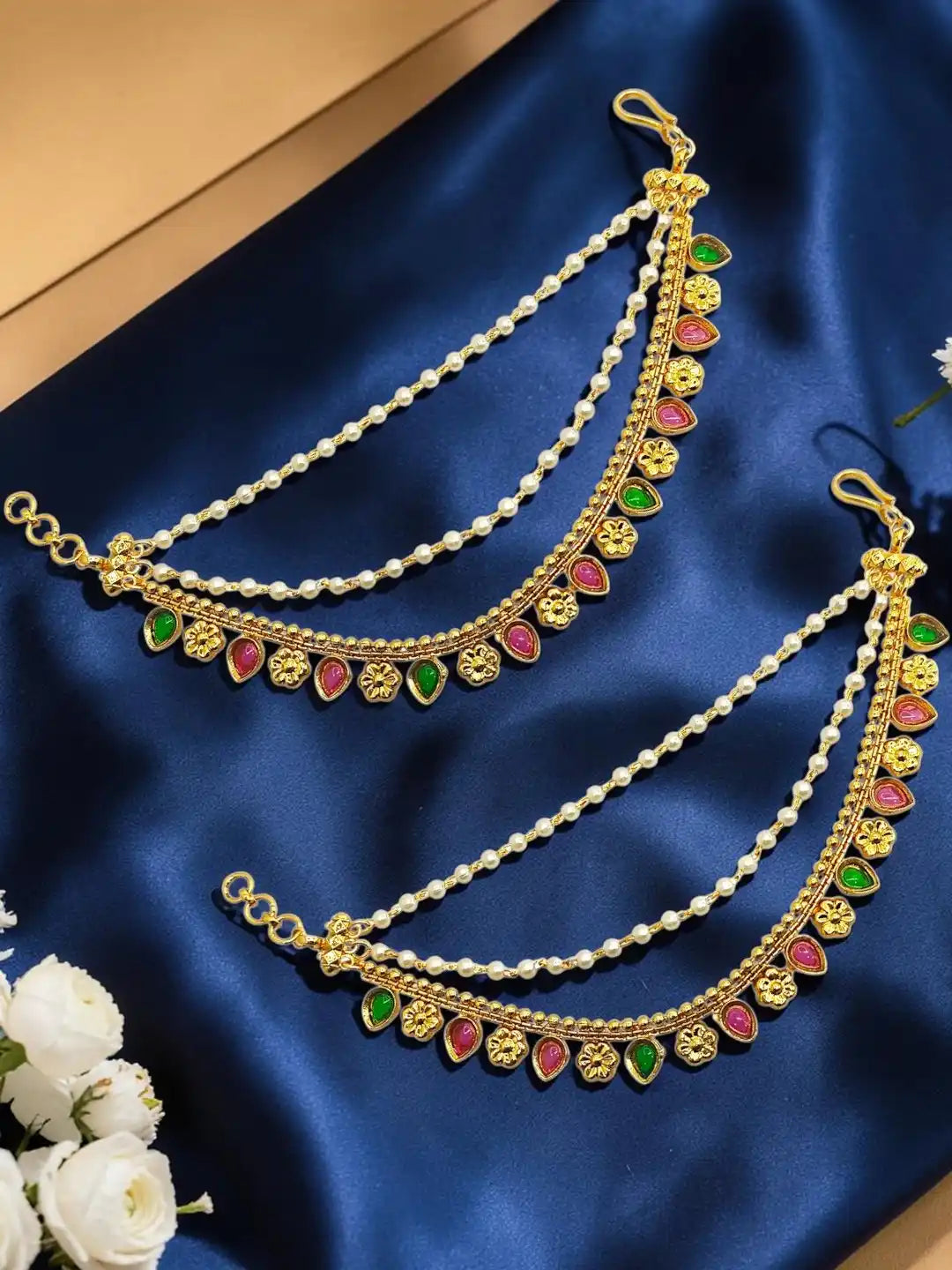 Gold Plated Fauna Layered Ear Chain