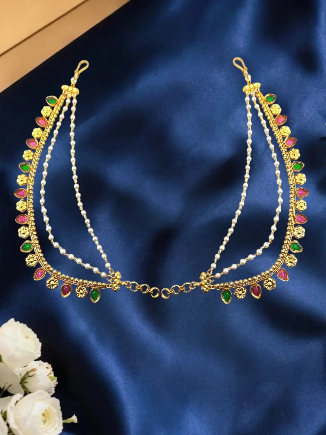 Gold Plated Fauna Layered Ear Chain