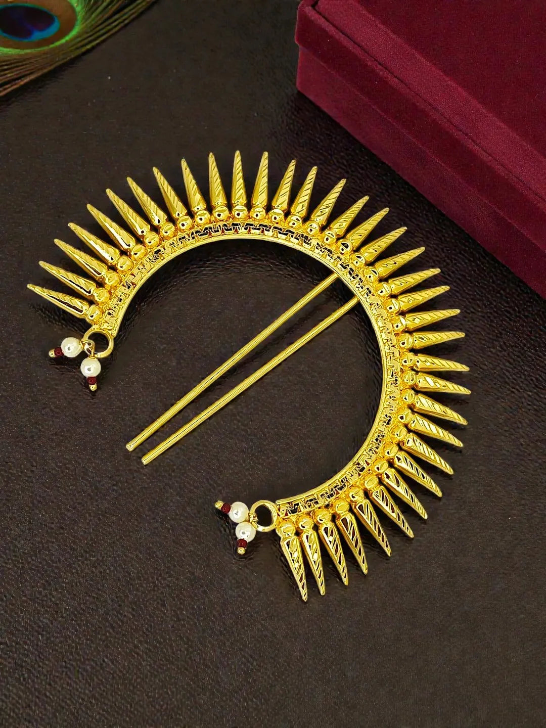 Gold-Plated Cone Shaped Bun Pin
