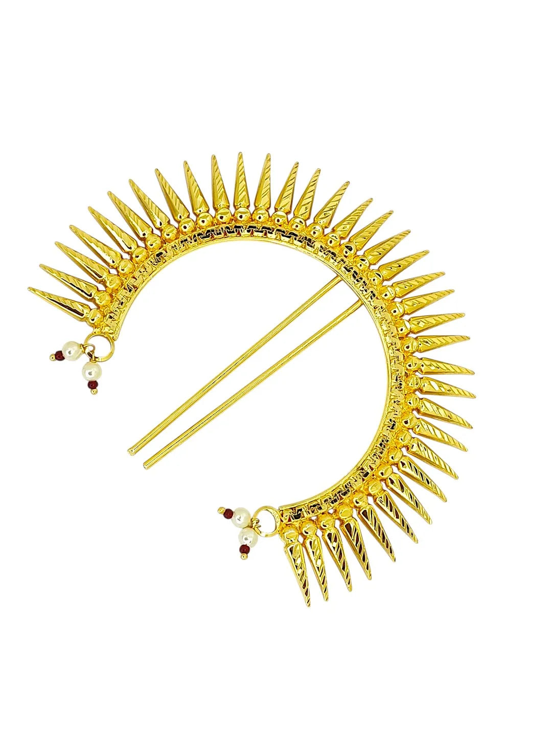 Gold-Plated Cone Shaped Bun Pin