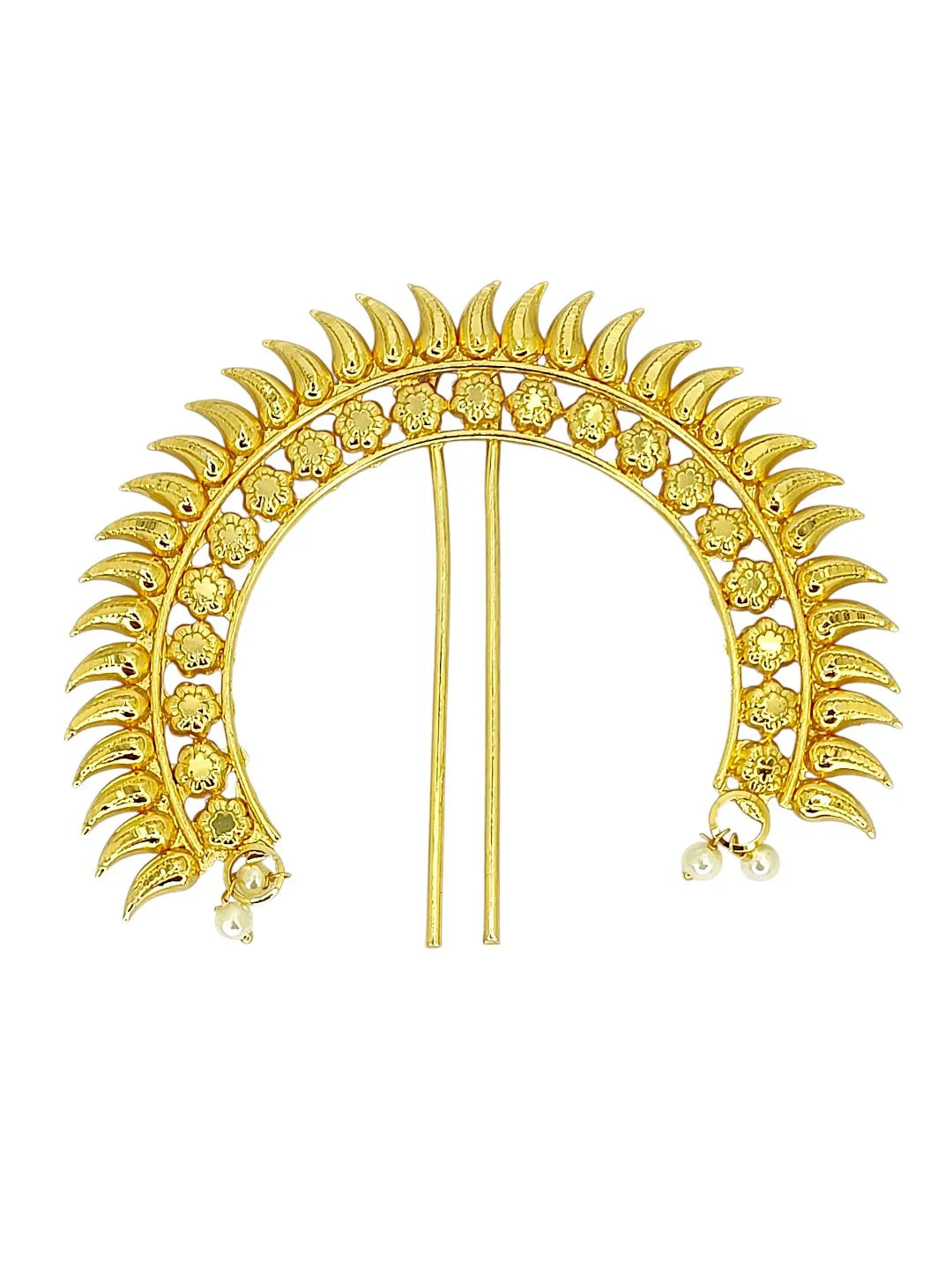 Gold-Plated Bun Pin Head Jewellery