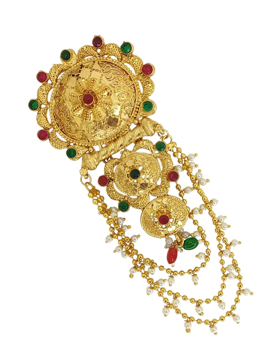 Gold-Plated 3 Teired Drop Bun Pin