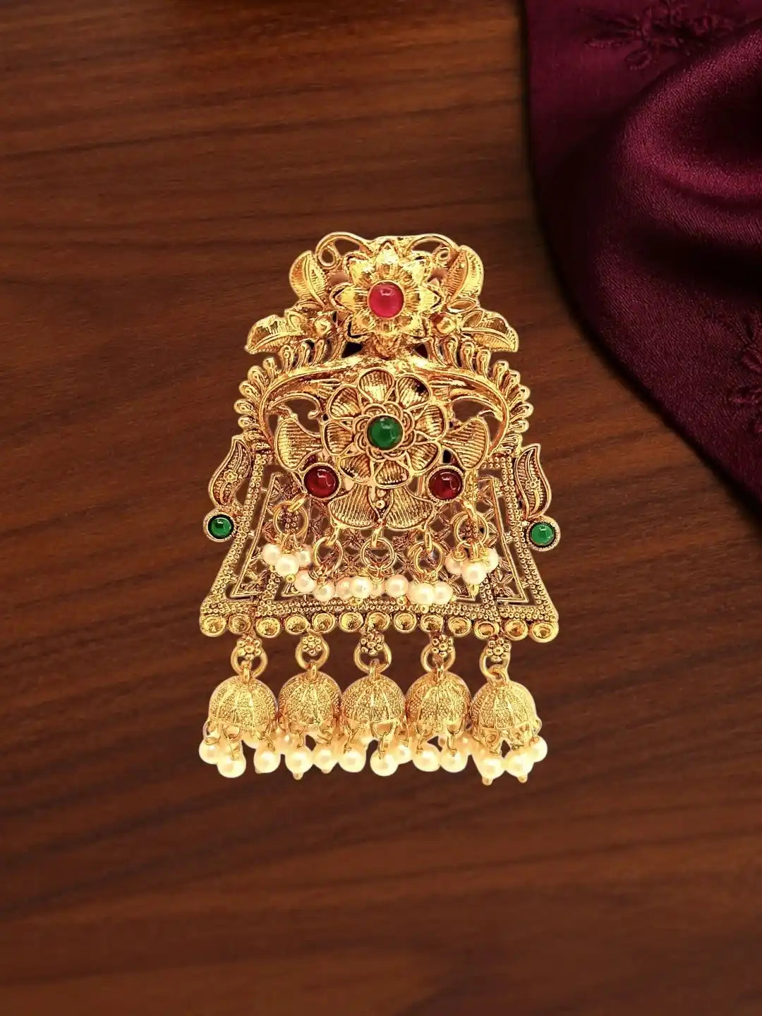 Gold Plated Intricate Filigree Bun Pin