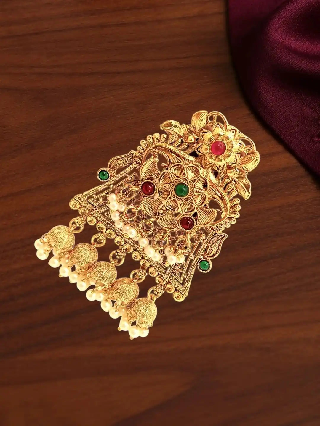 Gold Plated Intricate Filigree Bun Pin