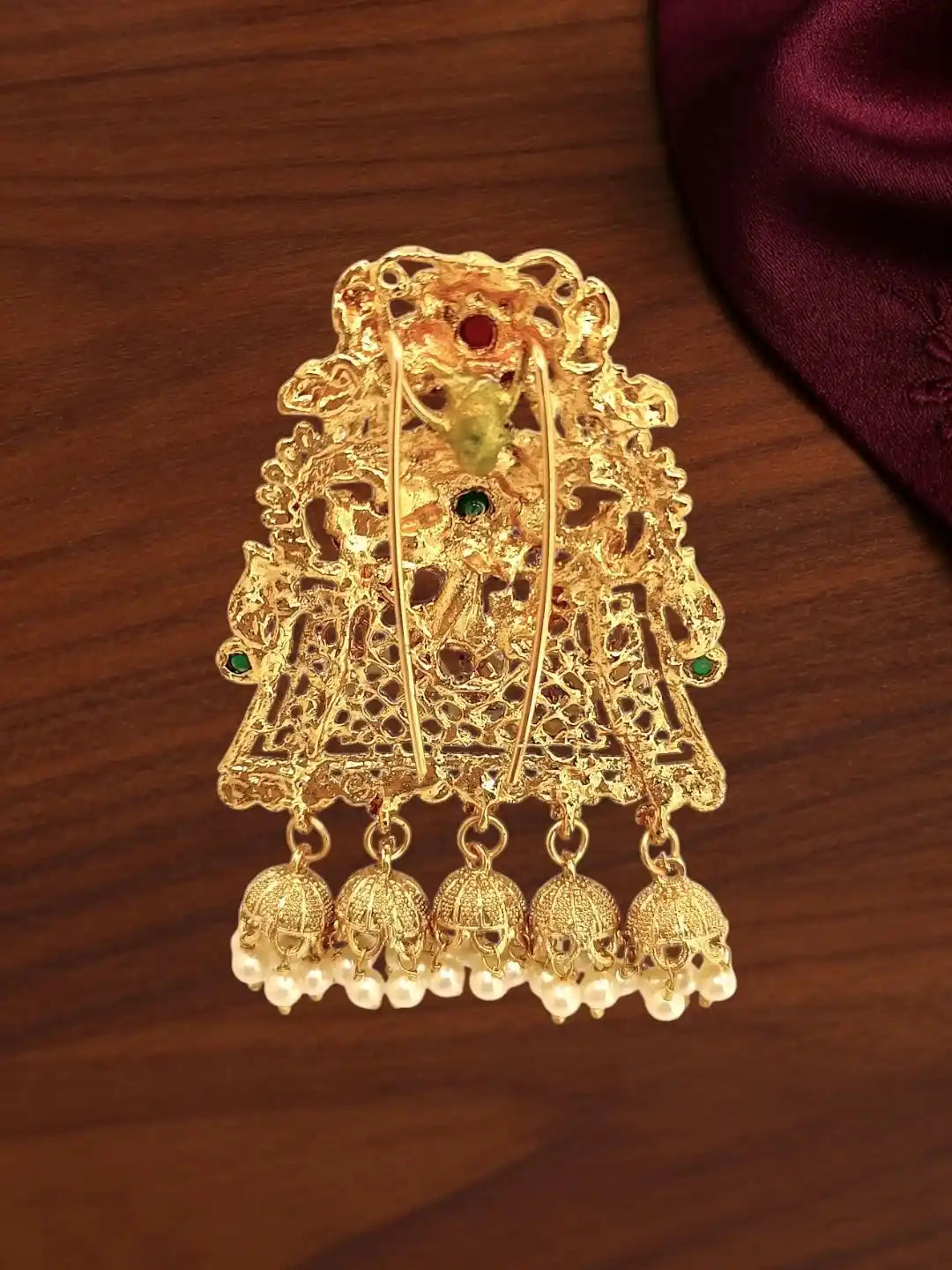 Gold Plated Intricate Filigree Bun Pin