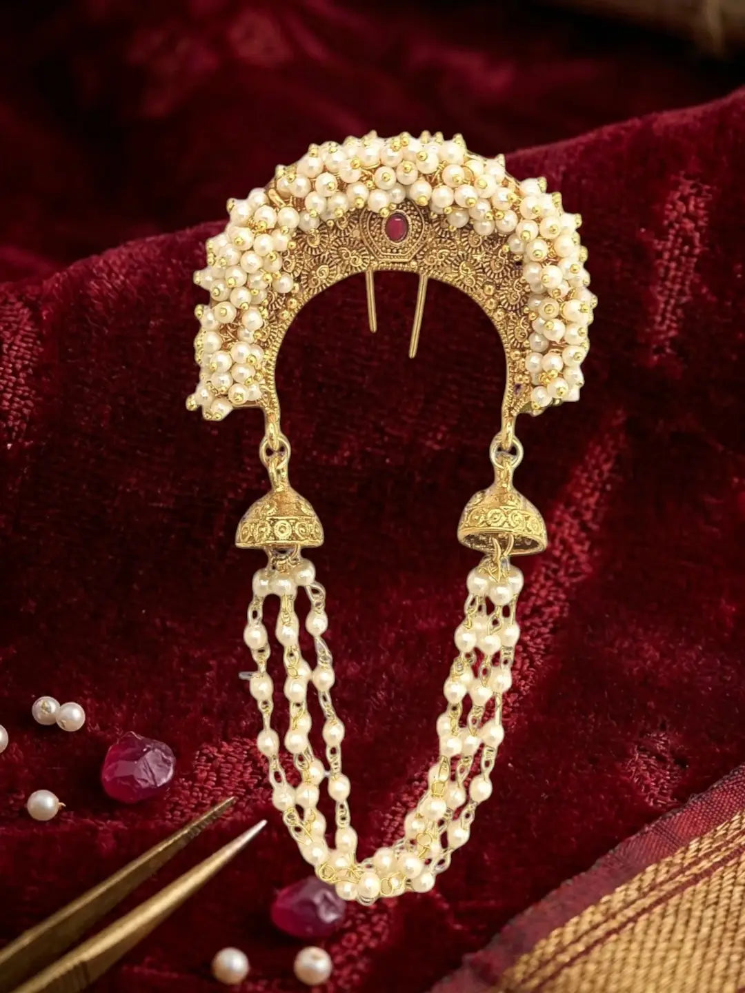 Gold Plated Traditional Juda Pin Head Jewellery