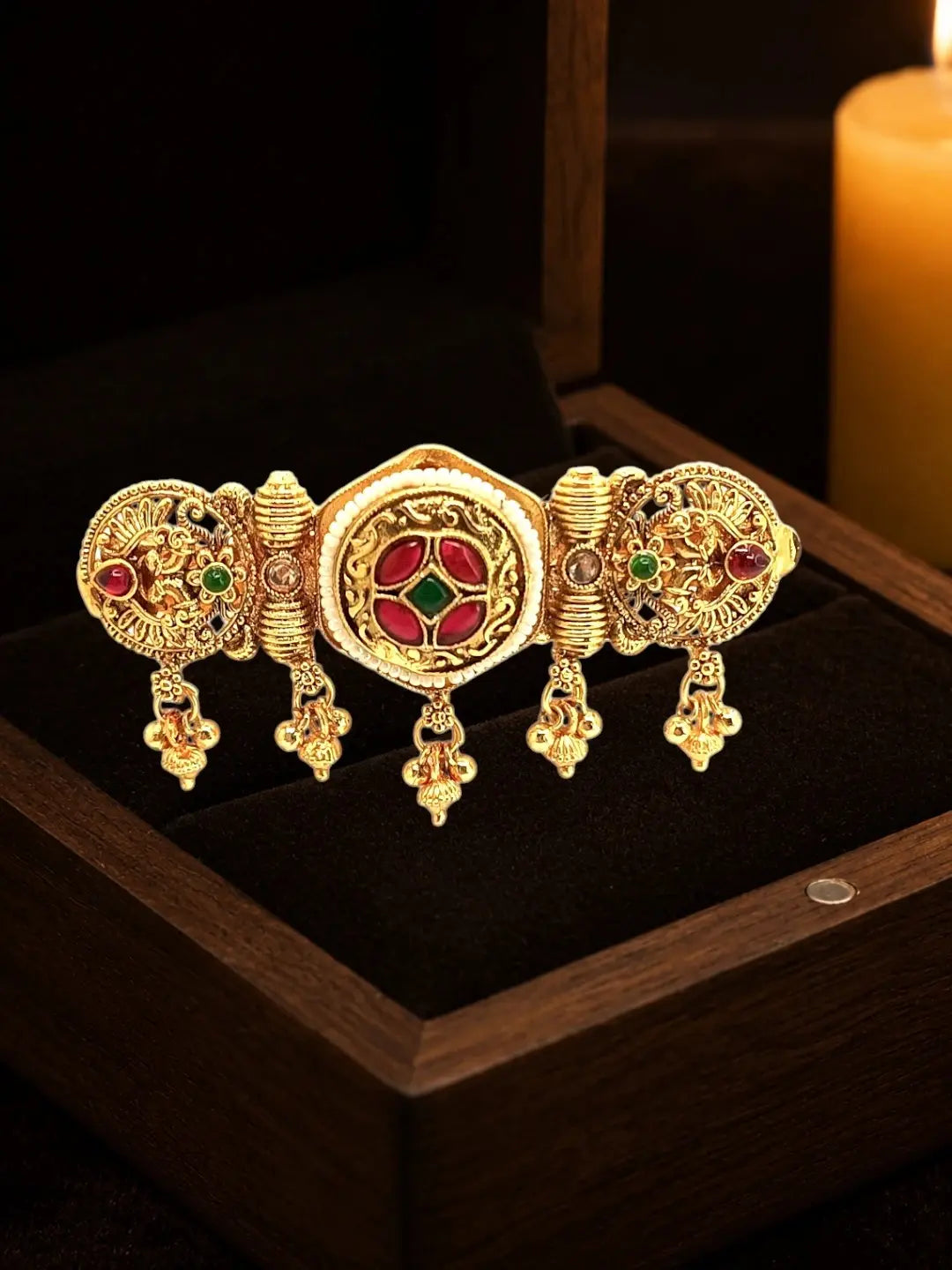 Gold Plated Choker Design Bun Pin
