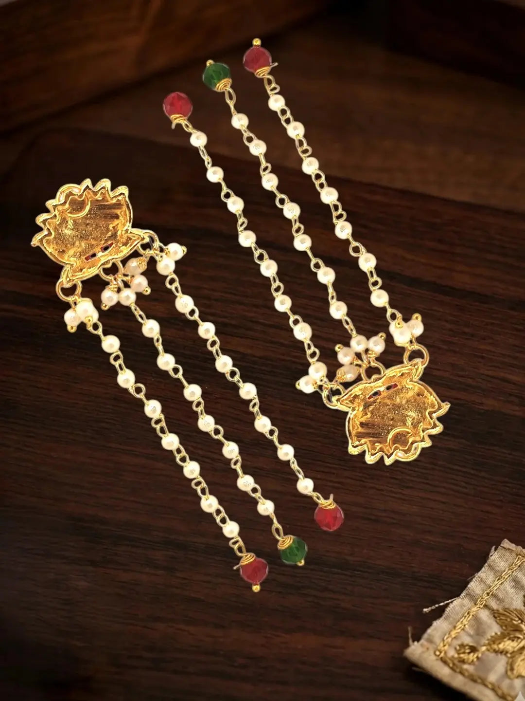 Set Of 6 Pink Lotus Meenakari U Pin Head Jewellery