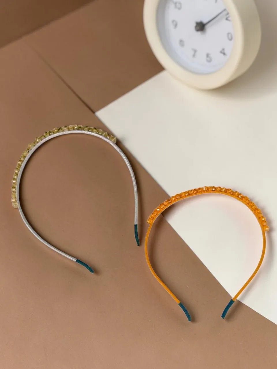 Girls Set Of 2 Beaded Embellished Hairbands