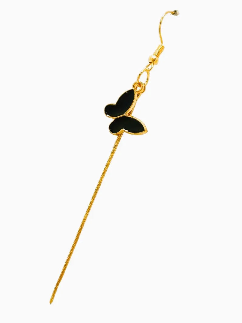 Black Butterfly Drop Earrings