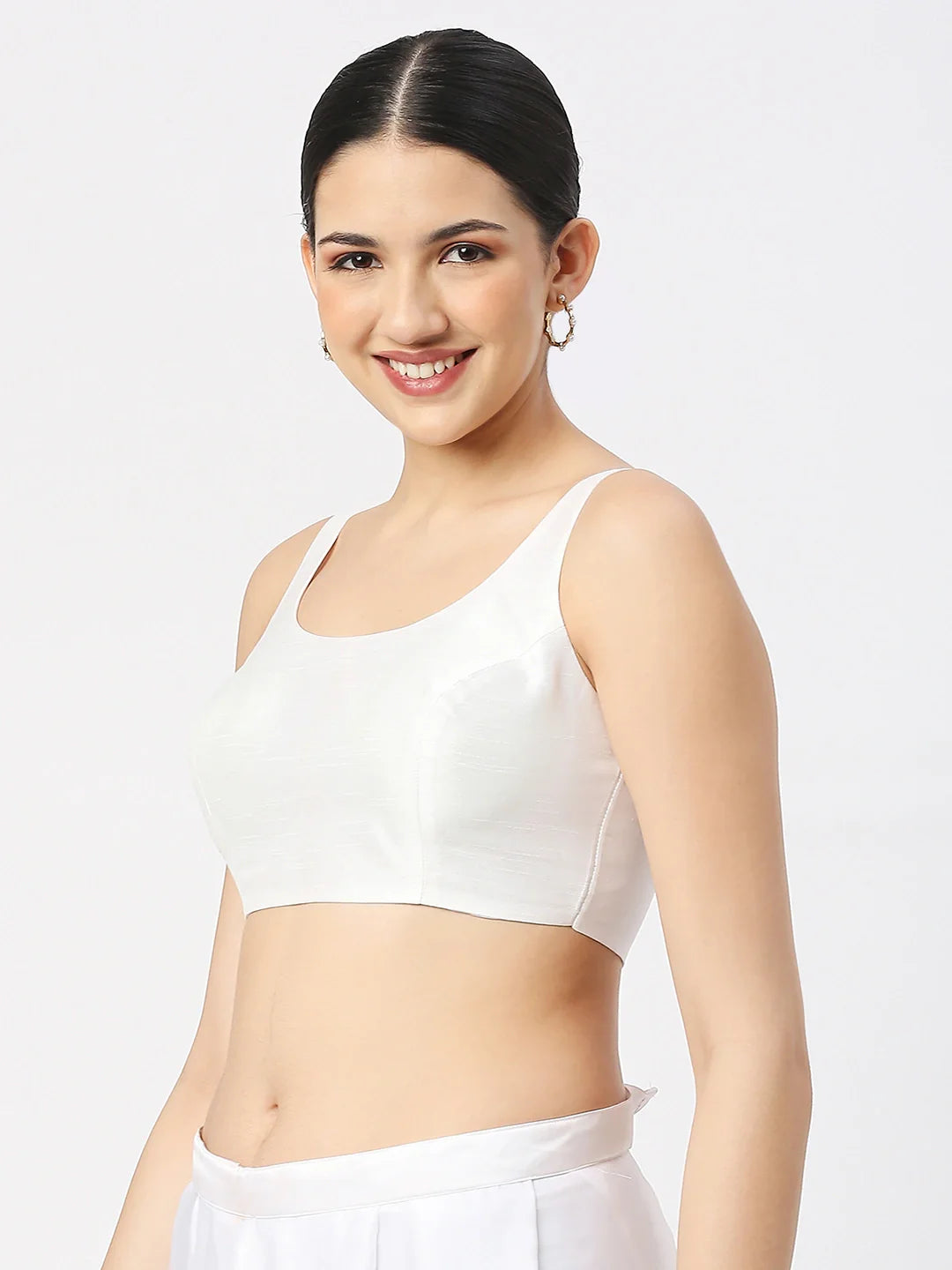 Pure White Silk Blouse