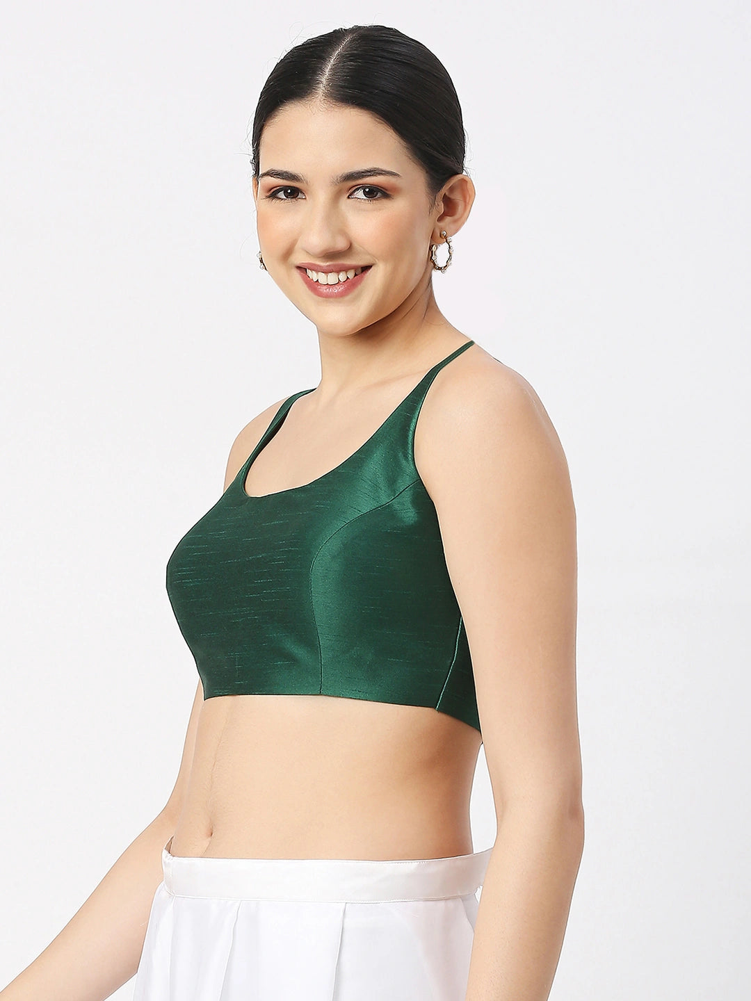 Emerald Essence Sleeveless Blouse