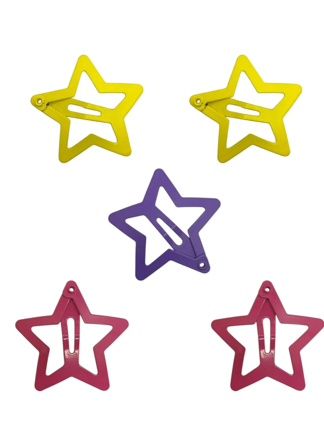 Set Of 5 Star Design Hair Clips