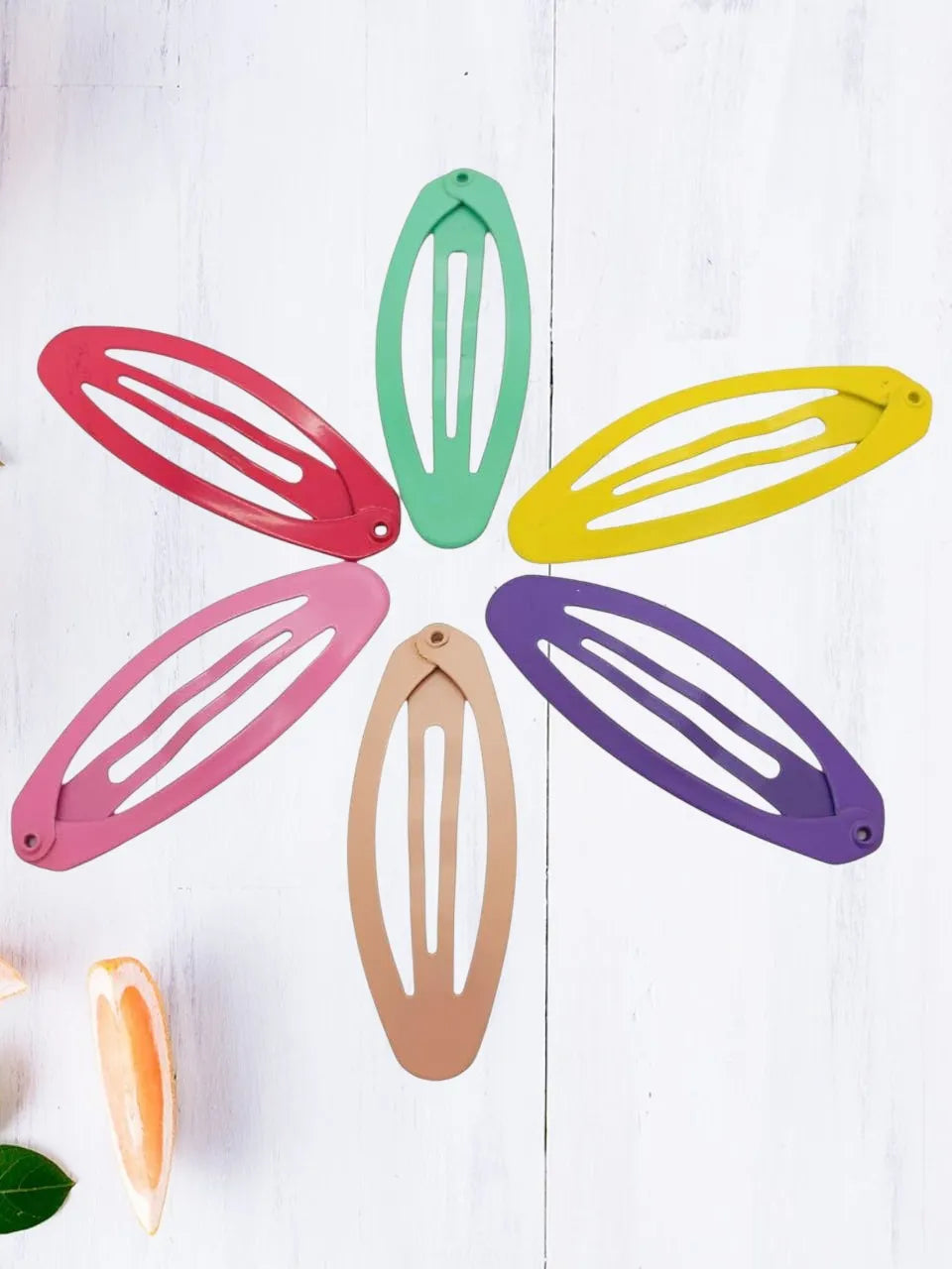 Set Of 6 Oval-Shaped Funcky Hair Clip