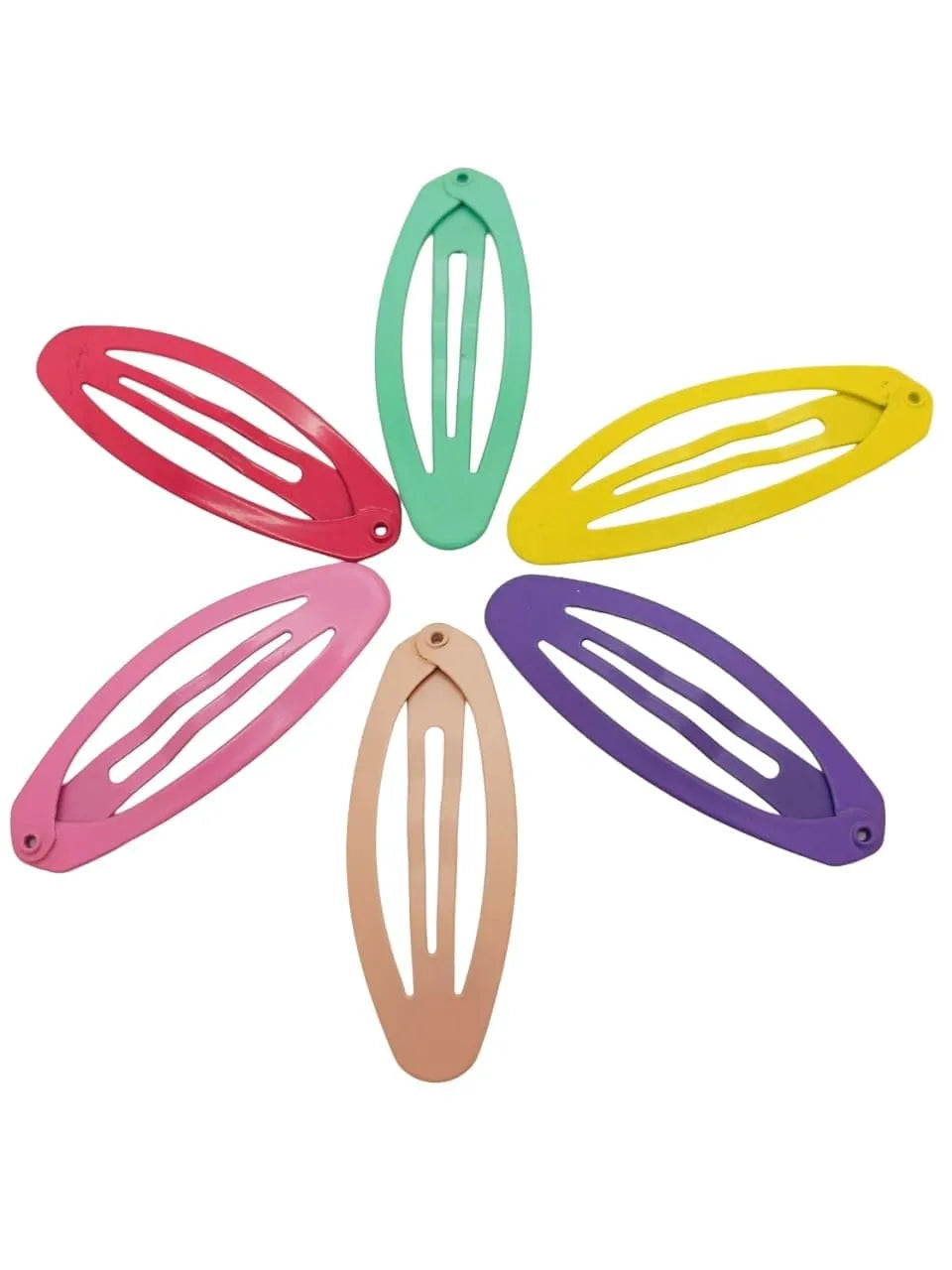 Set Of 6 Oval-Shaped Funcky Hair Clip