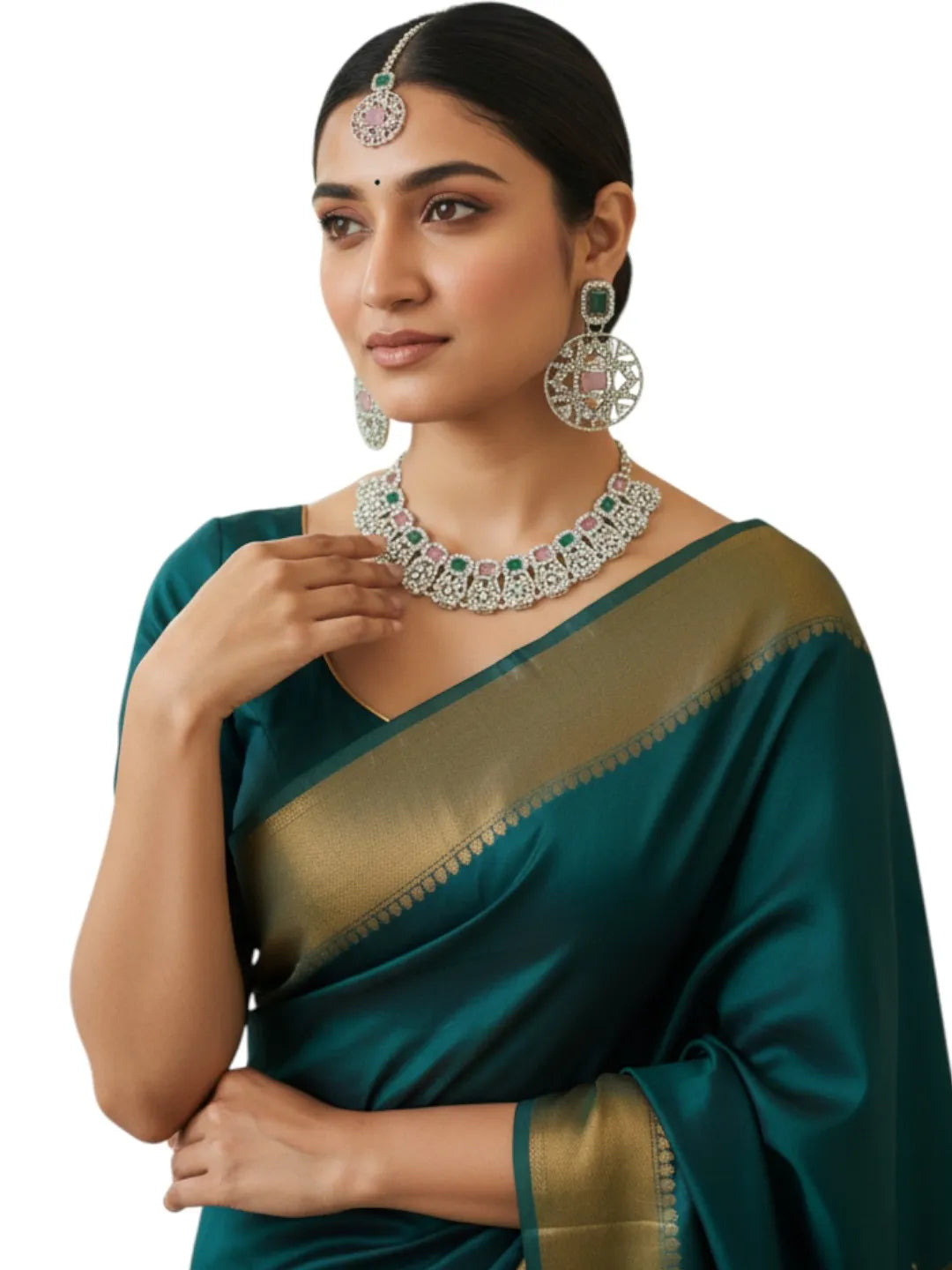 Rhodium-Plated Cubic Zirconia Jewellery Set