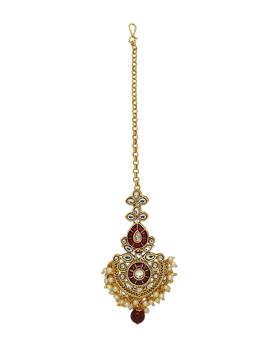 Gold-Plated Kundan Studded & Beaded Peacock Jewellery Set