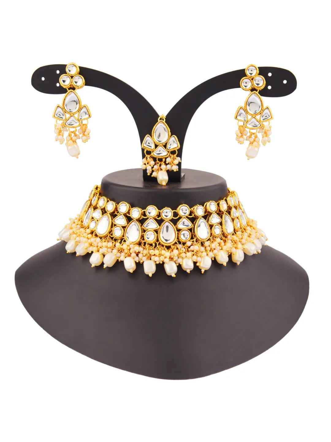 Gold Plated Kundan Jewellery Set