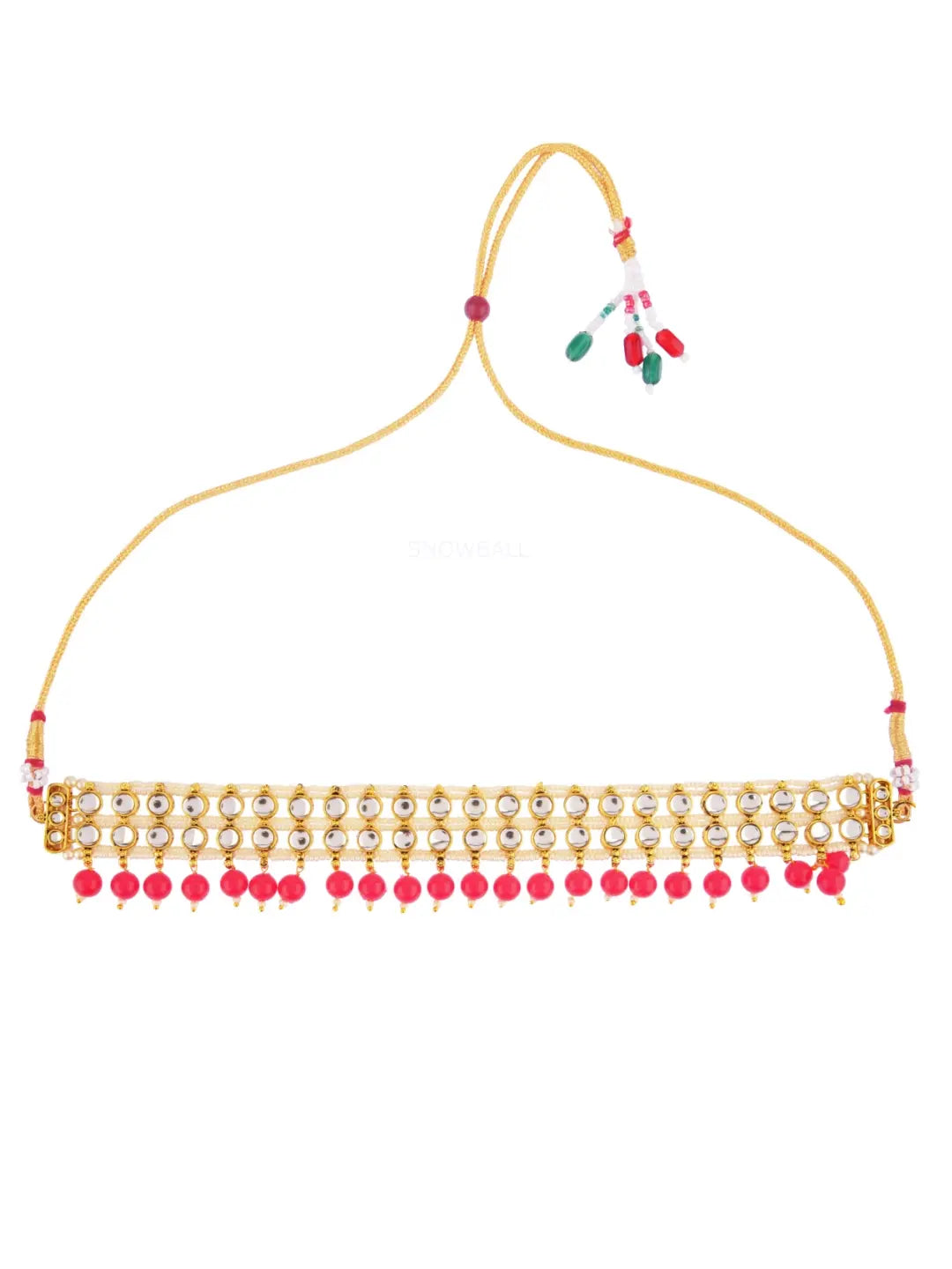 Red Kundan Adorned Jewellery Set