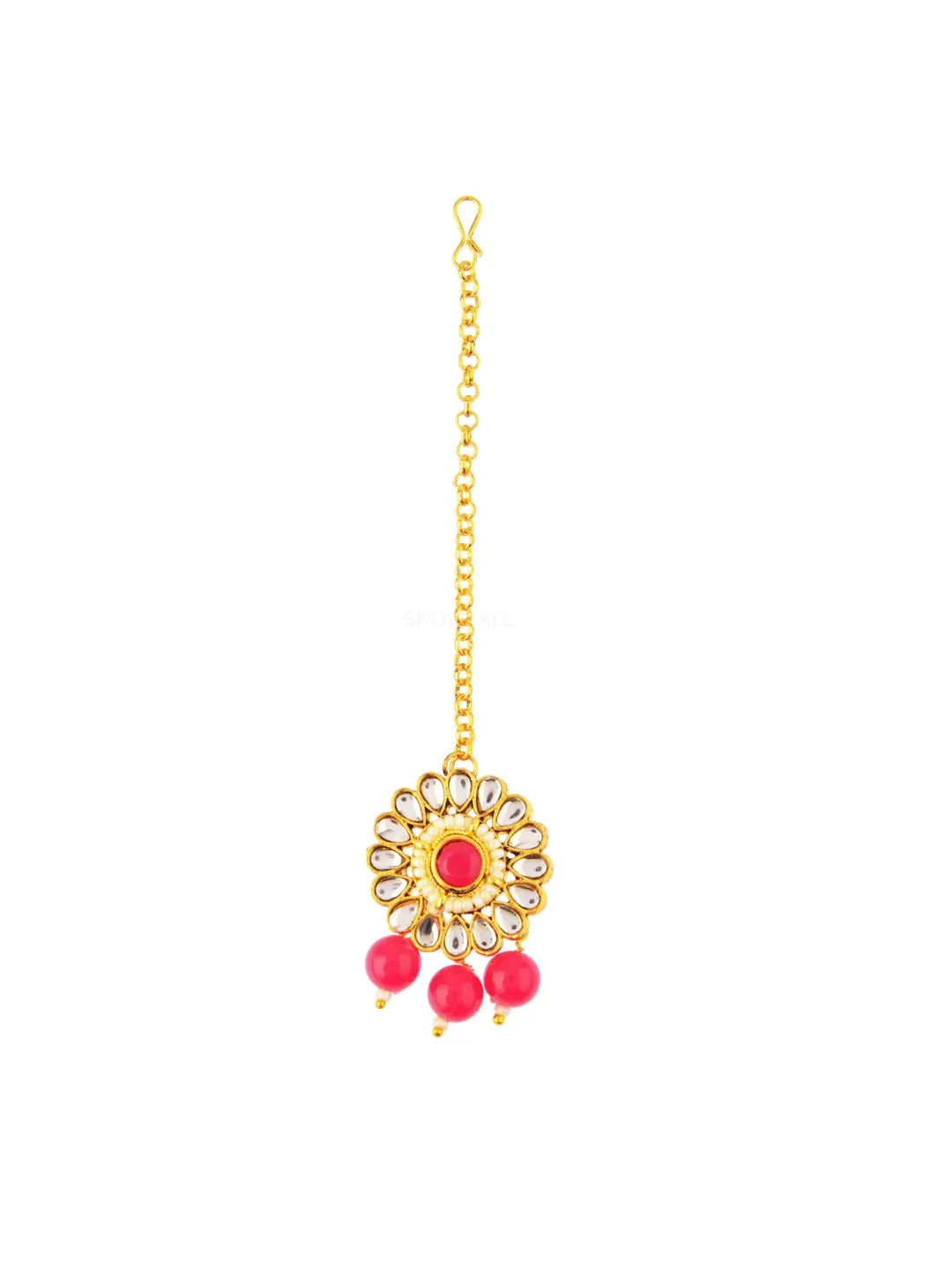 Red Kundan Adorned Jewellery Set