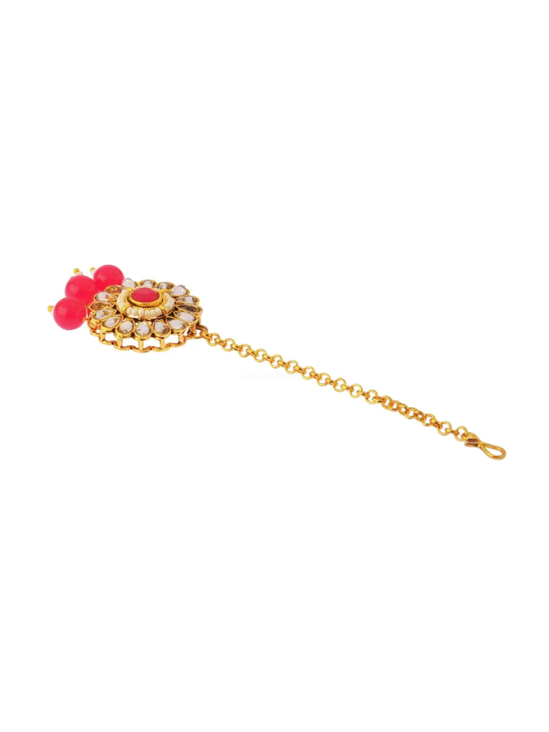 Red Kundan Adorned Jewellery Set