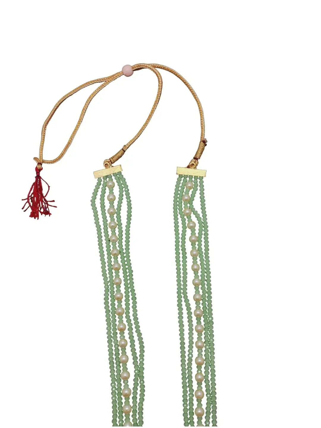 Gold-Plated Necklace with Kundan-Adorned Pendant