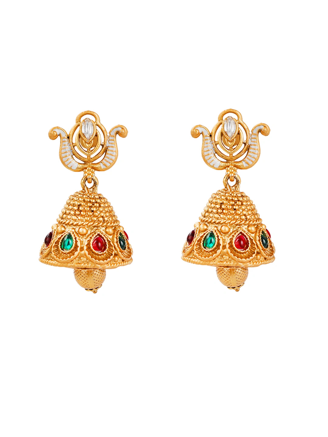 Rajwadi Gold Plated Peacock Pearl Long Necklace Set