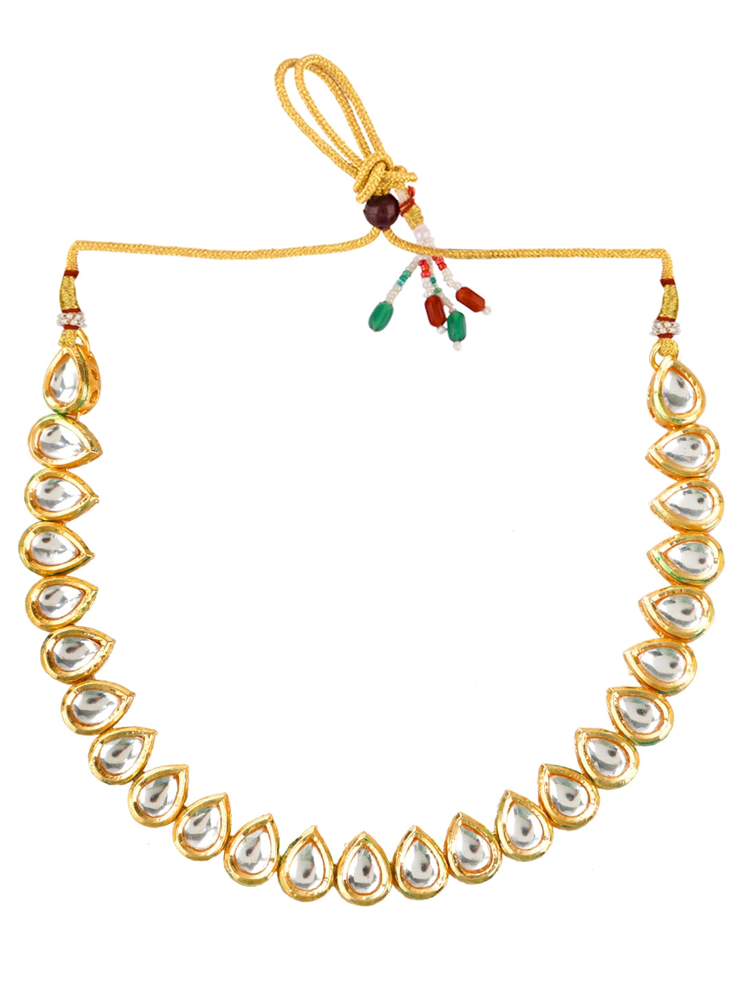 Gold Plated Drop Kundan Necklace Set