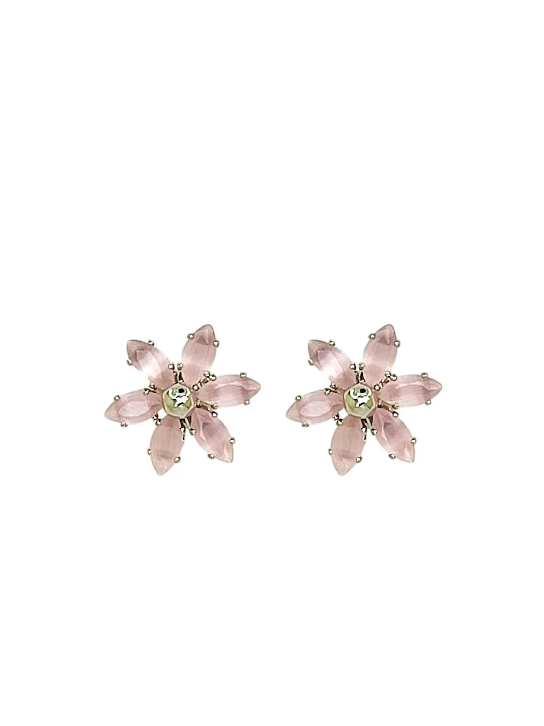 Silver-Plated AD Studded Flower Design Jewellery Set