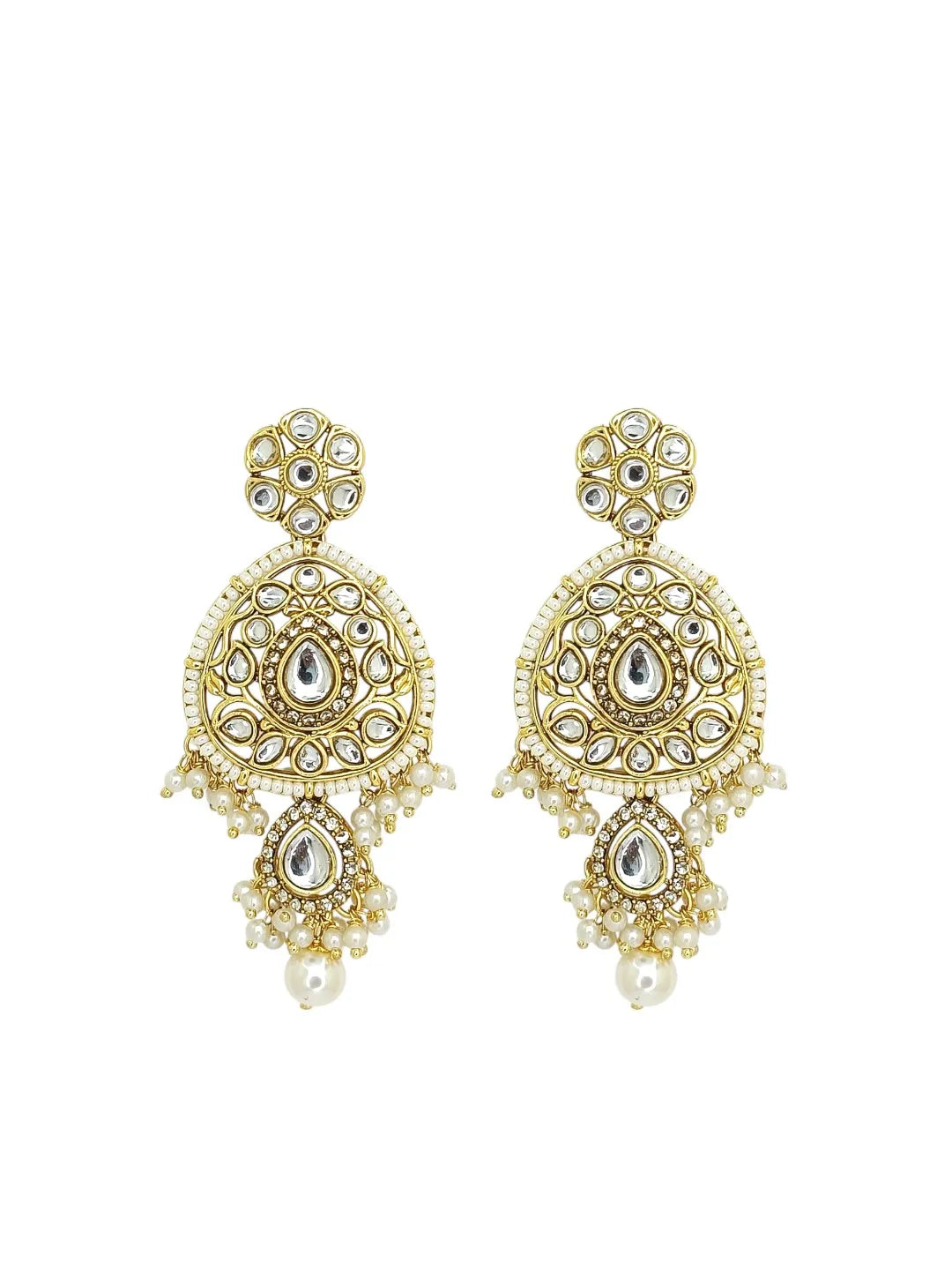 Gold-Plated Chokar Style Kundan Studded Jewellery Set