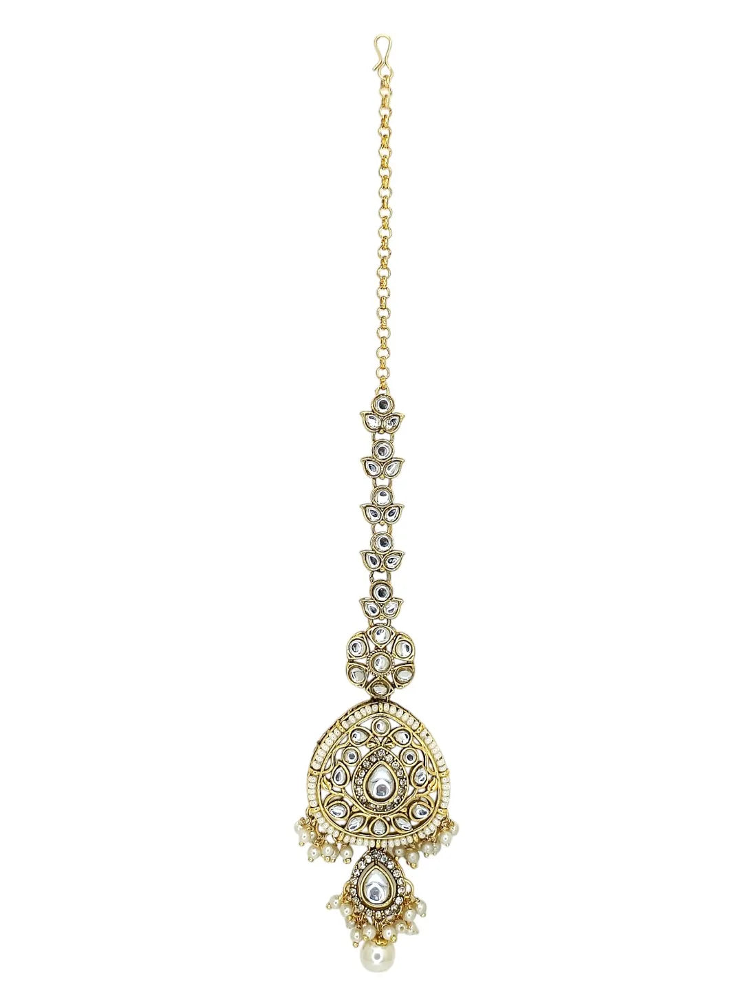 Gold-Plated Chokar Style Kundan Studded Jewellery Set
