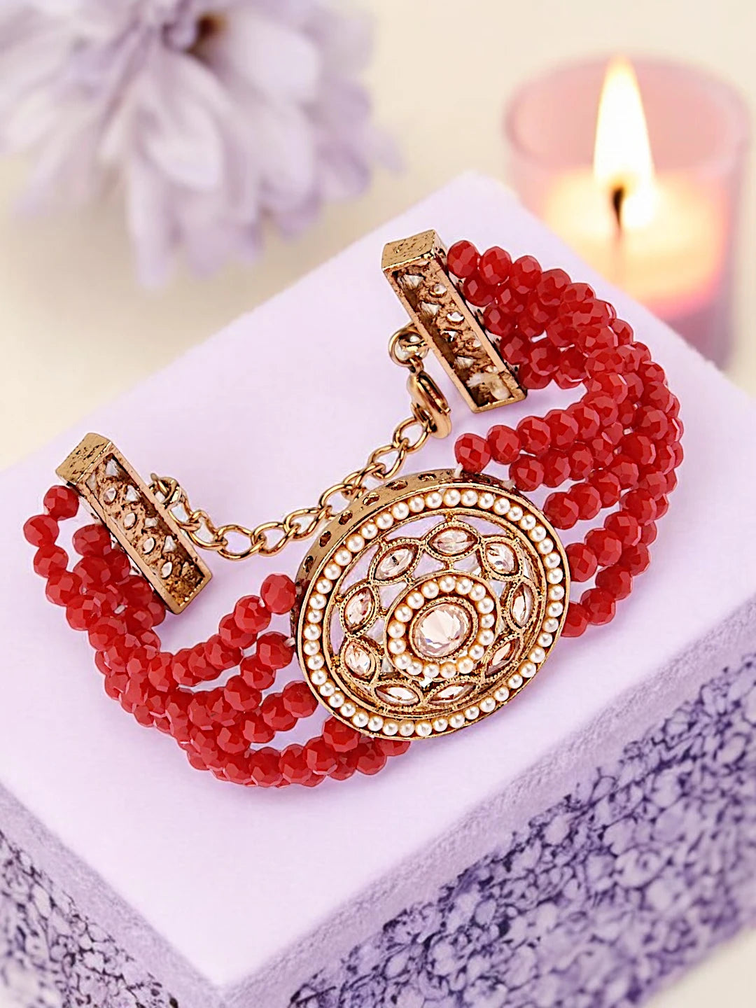 Red Beaded Bracelet