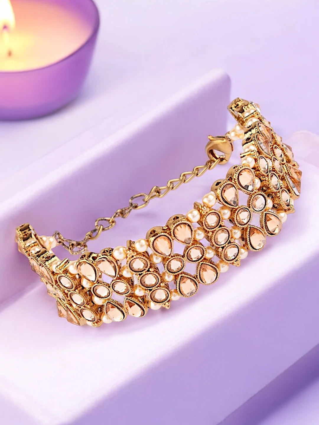 Gold Plated Pearl Bracelet