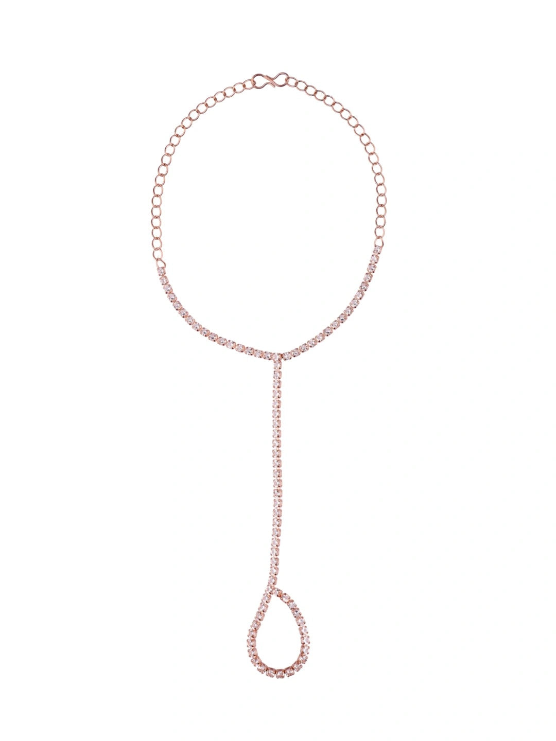 Gold Plated Bracelet with Finger Ring