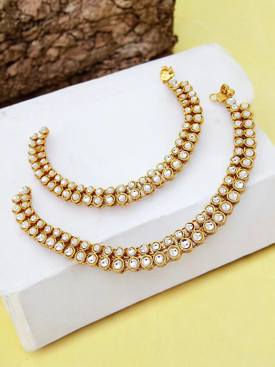 Double Layered Kundan Anklet
