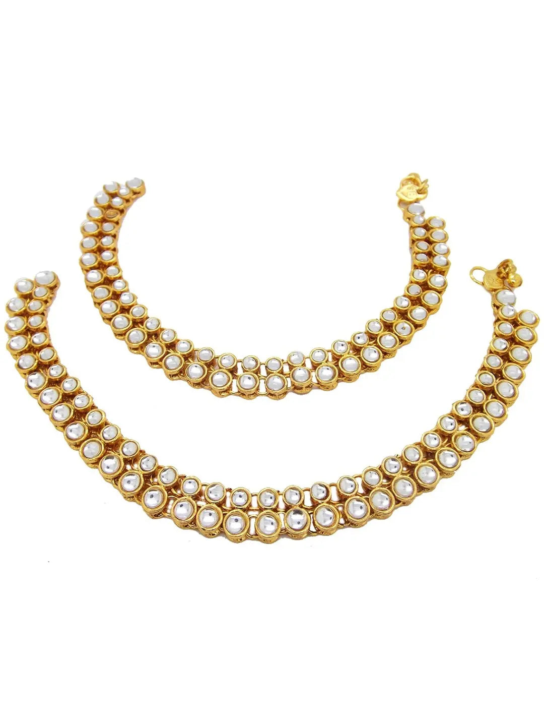 Double Layered Kundan Anklet