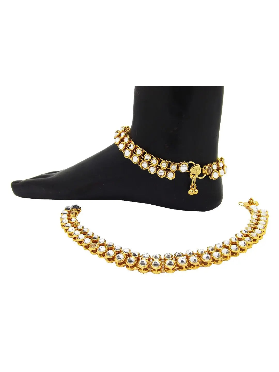 Double Layered Kundan Anklet