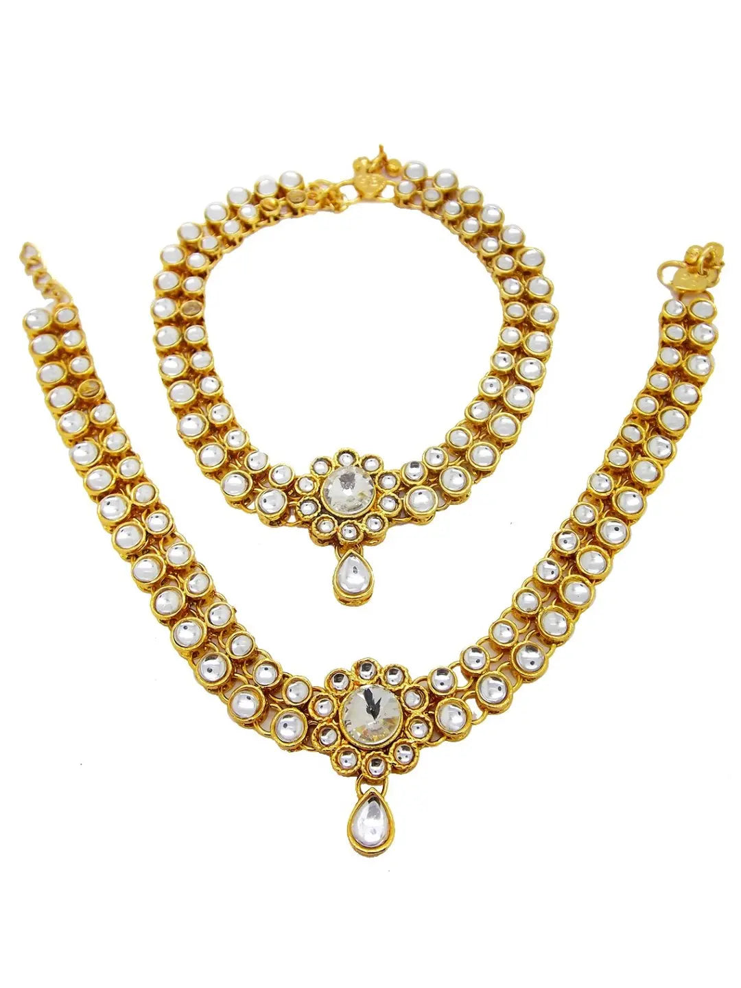 Floral Kundan Anklet