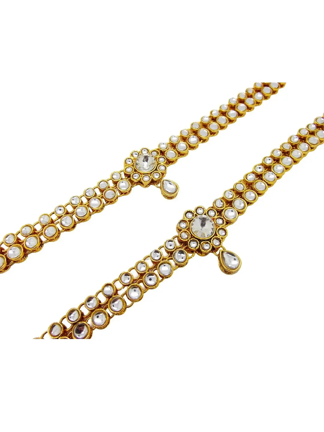 Floral Kundan Anklet