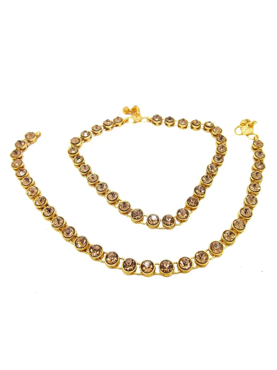 Gold Plated Stone Anklet