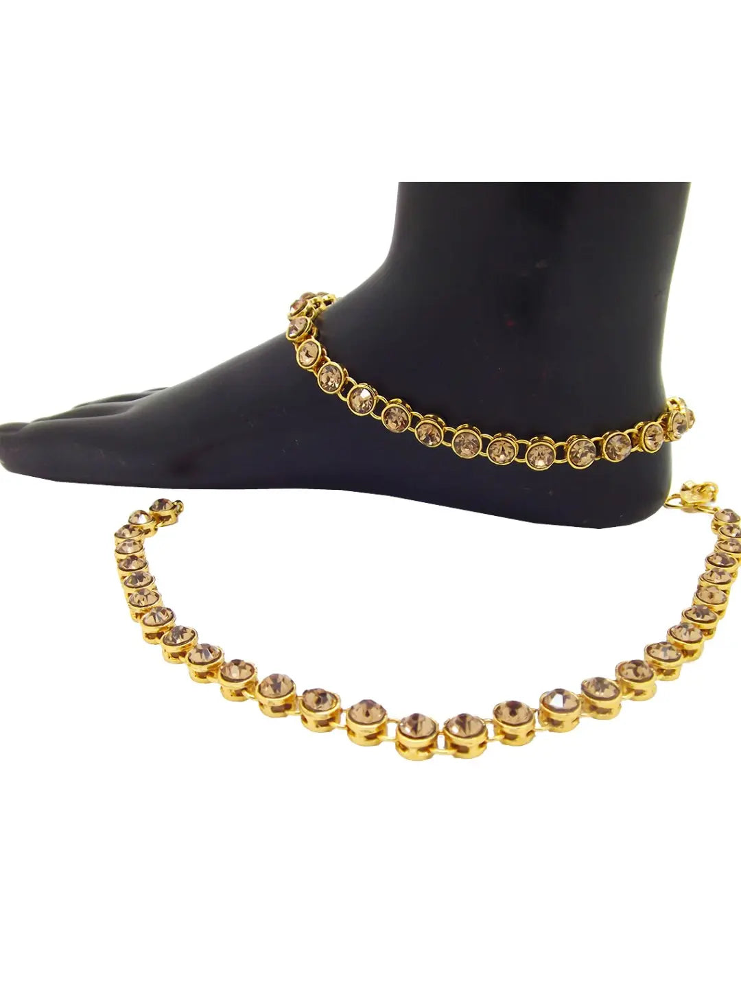 Gold Plated Stone Anklet