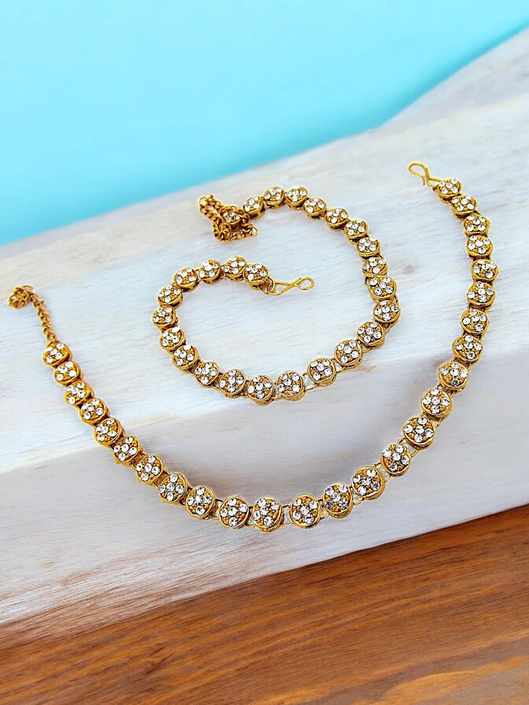 Gold Plated CZ Anklet