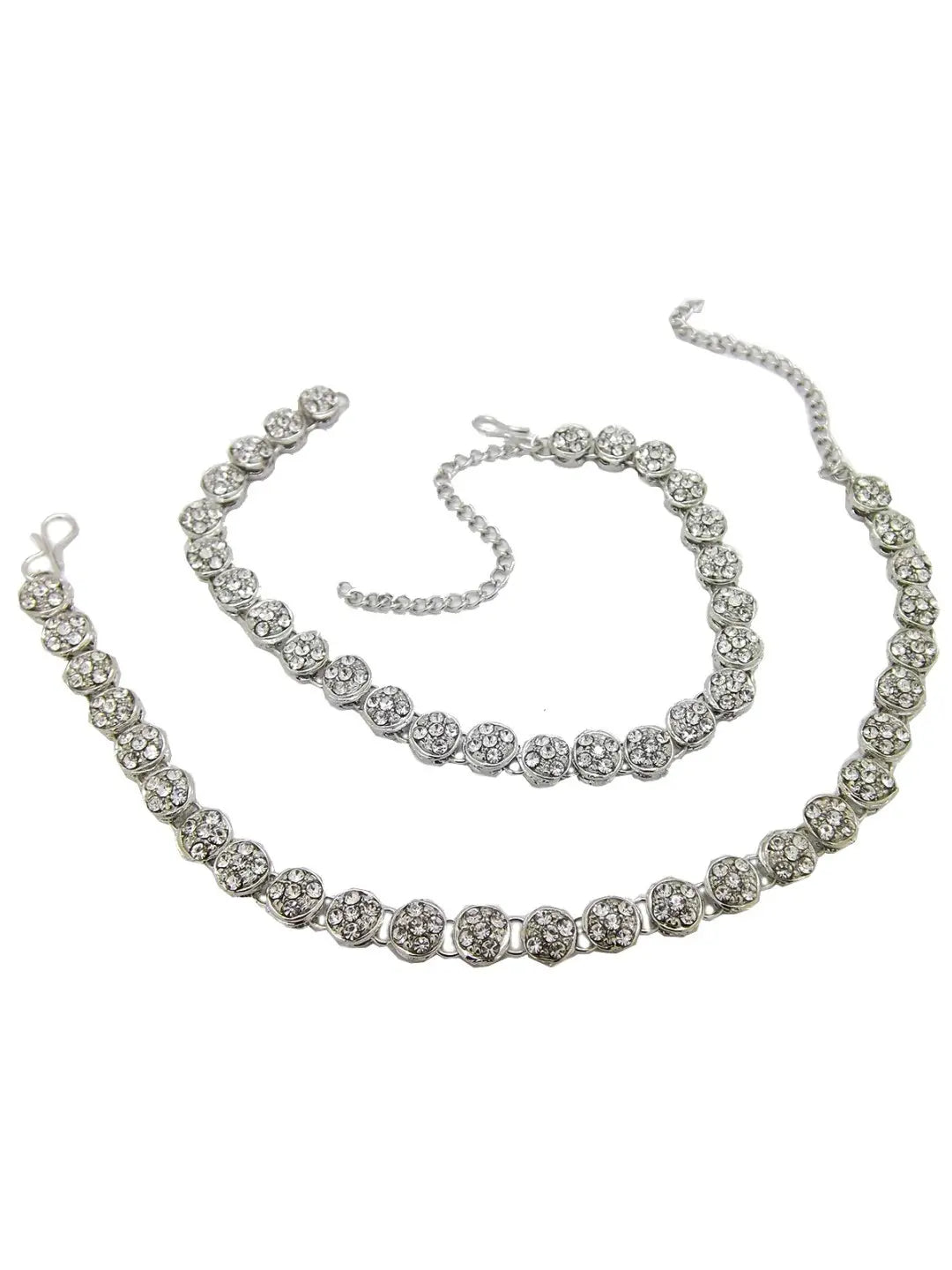 Silver Plated CZ Anklet