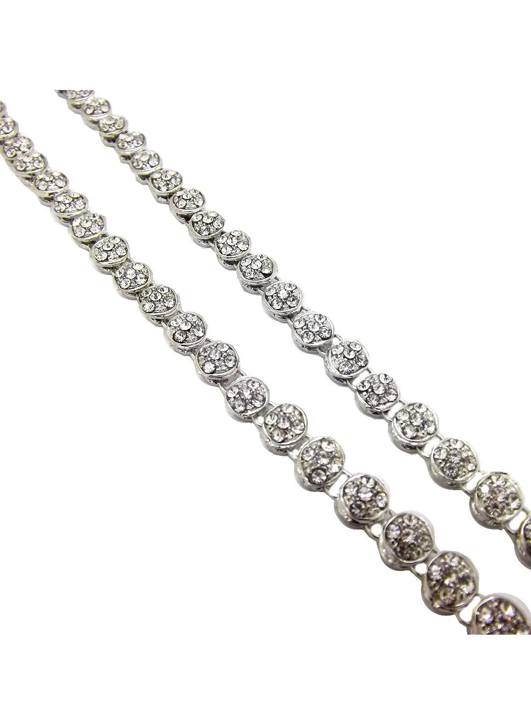Silver Plated CZ Anklet