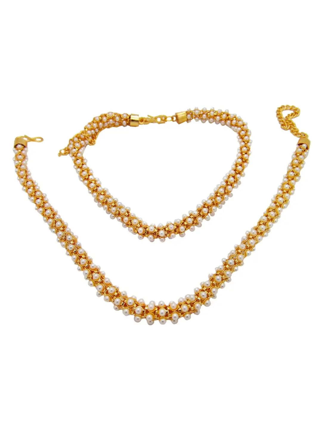 Gold Plated Pearl Anklet