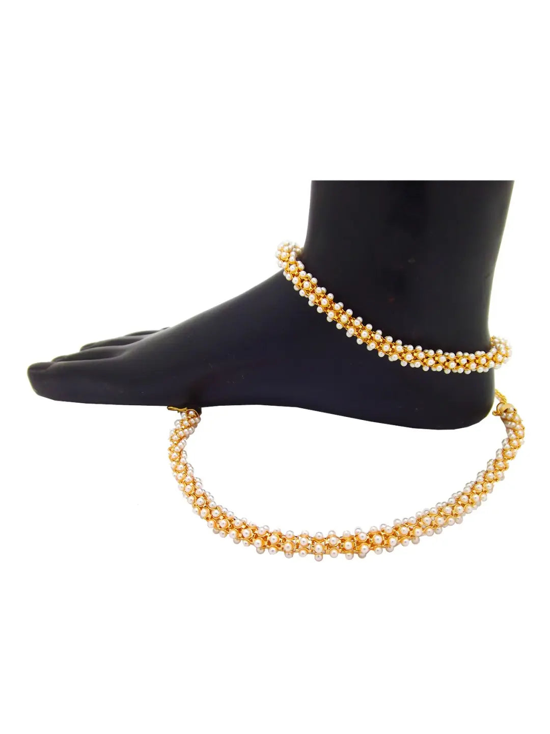 Gold Plated Pearl Anklet